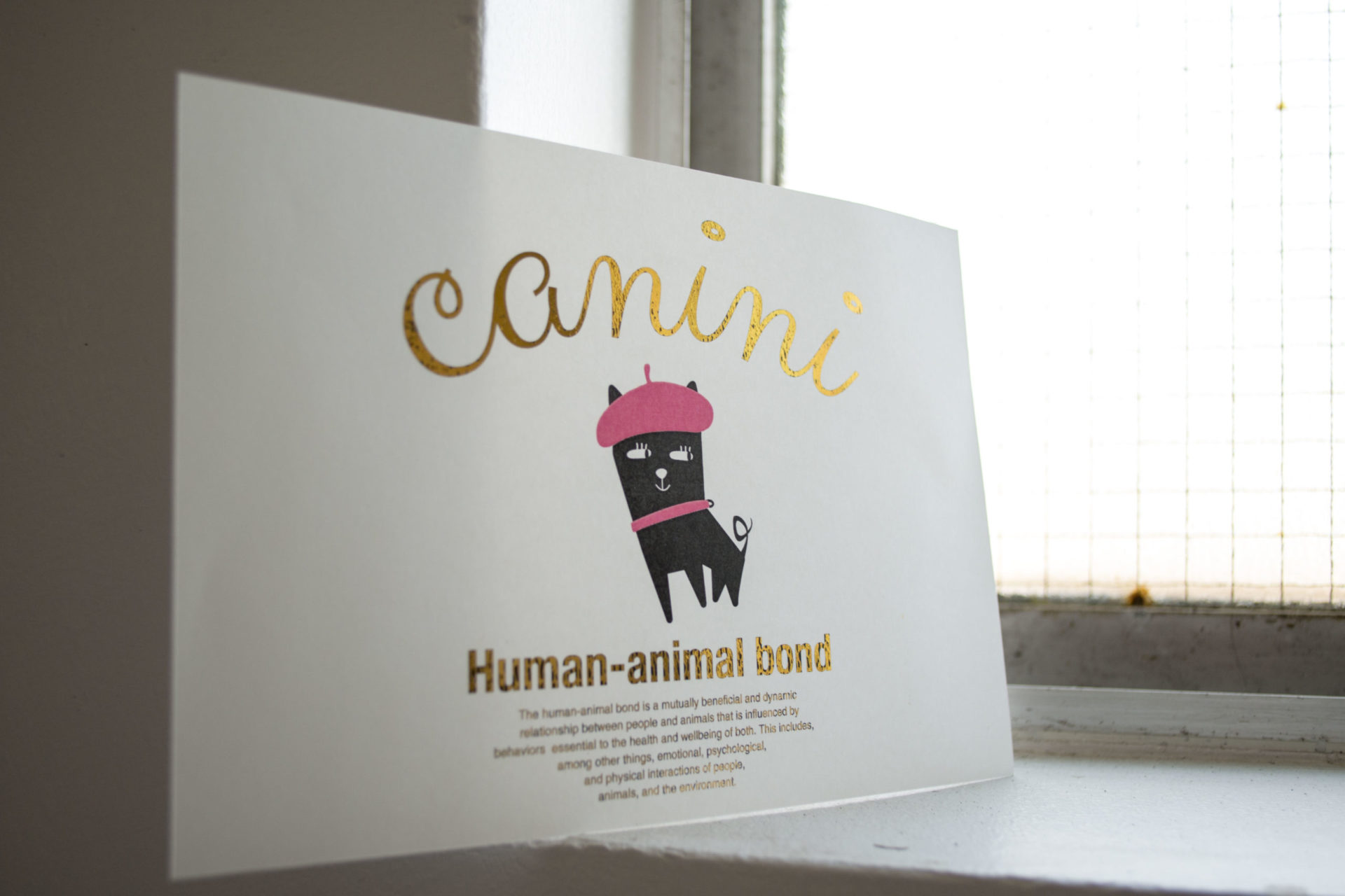【スタンピングリーフ】自分で格安に出来る金箔押し印刷＿犬のポストカードを作る方法