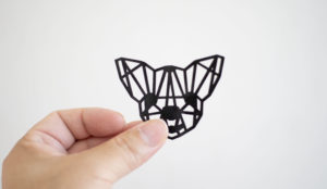 紙でつくる!ジオメトリックデザインの犬モチーフ・ペーパークラフト完全ガイド【初心者向け・カメオ対応】