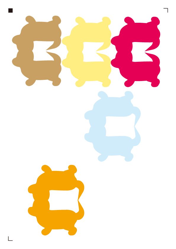 犬の席札、デザイン印刷データ無料素材