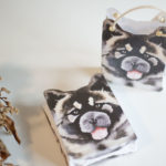 A4で作れる秋田犬の手提げ紙袋（無料展開図・マチ付き）